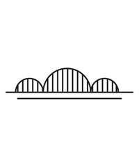 bridge icon, vector best line icon.