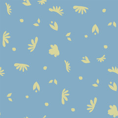 Minimalist retro floral design, seamless pattern