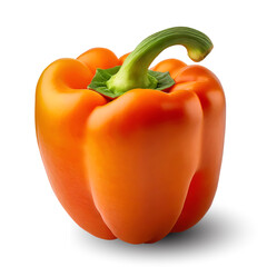 Organic Red bell pepper isolated on white