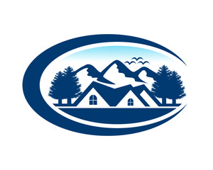 house in the mountains icon