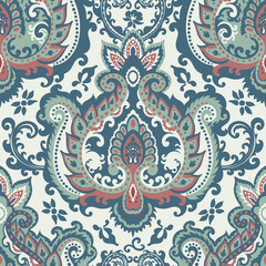 Damask style pattern for textile and decoration