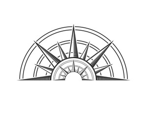 compass rose logo design