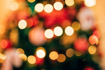 Colorful christmas lights background, Beautiful shiny background with light Christmas bokeh.