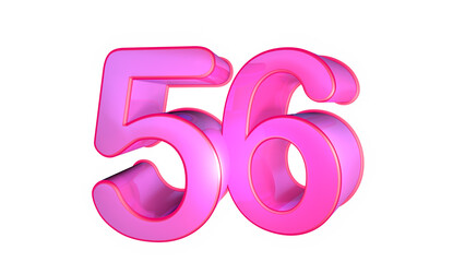 Creative Pink design  3d number 56