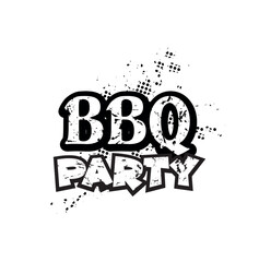 barbecue party card on a white background