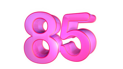 Creative Pink design  3d number 85