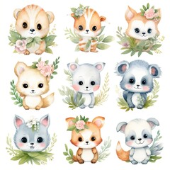 Fototapeta premium set of animals