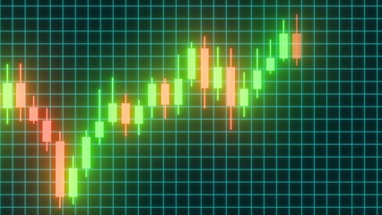 Stock Market Candlestick Chart Pattern Investment Finance Diagram - Abstract Background Texture