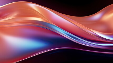 Metallic Wavy Liquid Abstract Background for Tech Innovation Design.