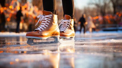 Speed skating shoes are winter sports. 
