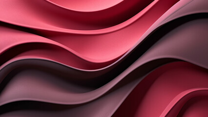 Fototapeta premium Cranberry and Steel Grey Fluid Color Waves Abstract Patterns