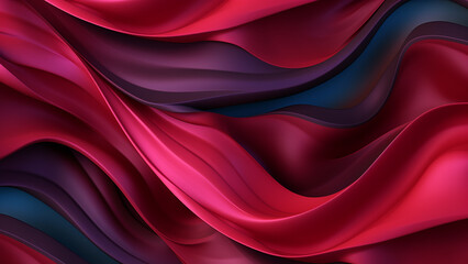 Obraz premium Cranberry and Steel Grey Fluid Color Waves Abstract Patterns