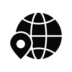 Global navigation map vector icon	