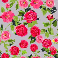 Naklejka premium seamless pattern with roses