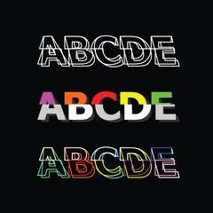 stylish letter modern elegant logo design, logo typography letter set for rainbow logo template
