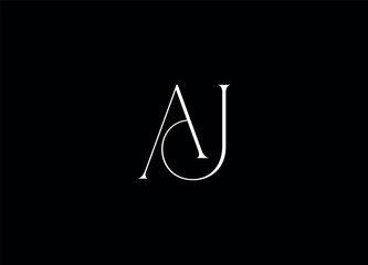 AJ  initial logo design and creative logo