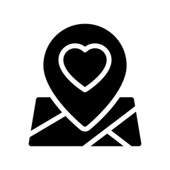wedding location glyph icon
