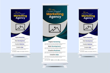  creative roll up banner design ,  modern banner , corporate and print design ,