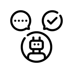 chatbot line icon
