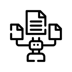 data collection line icon