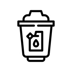 dustbin line icon