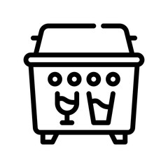 recycle bin line icon