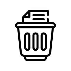 rubbish line icon