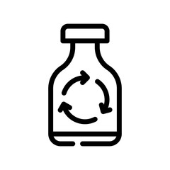 recycling glass line icon