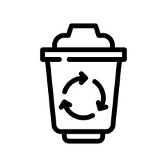 bin line icon
