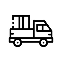 pick up truck line icon