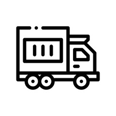 delivery truck line icon