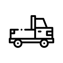 pick up truck line icon