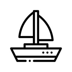 sailboat line icon