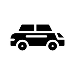 convertible car glyph icon