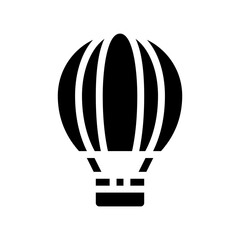 Obraz premium hot air balloon glyph icon