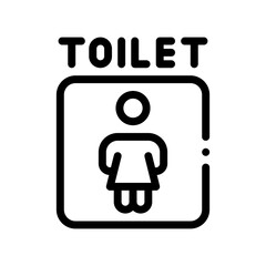 toilet line icon