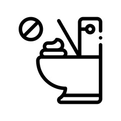 toilet line icon