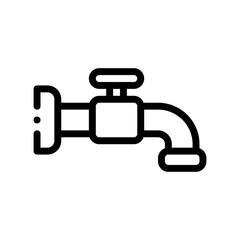 water tap line icon