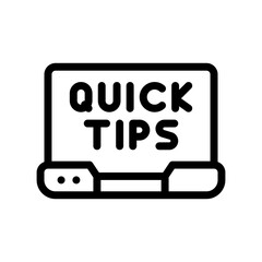 quick tips line icon