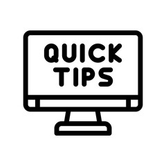 quick tips line icon