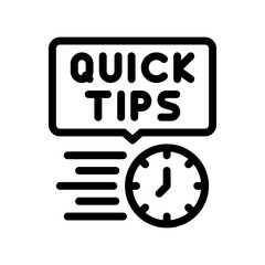 quick tips line icon