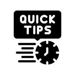 quick tips glyph icon