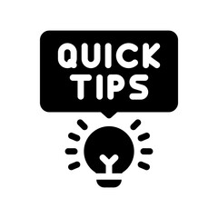 tips and tricks glyph icon