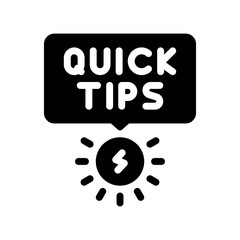 quick tips glyph icon