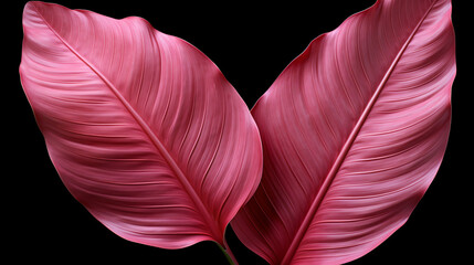 A pink leaves in the style