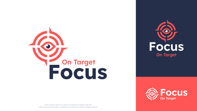 focus bullseye target logo design