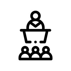 seminar line icon