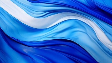 Fototapeta premium Sapphire Serenity Fluid Color Waves Abstract Pattern