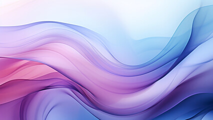 Sky Blue and Lavender Fluid Color Waves Abstract Pattern