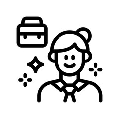 worker line icon